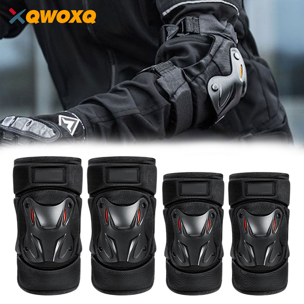 Mountain Biking Elbow Pads - 1 Paar Ellenbogenstütze, schützende Motorrad-Knieschoner, Motocross-Motorrad-Knieschützer,